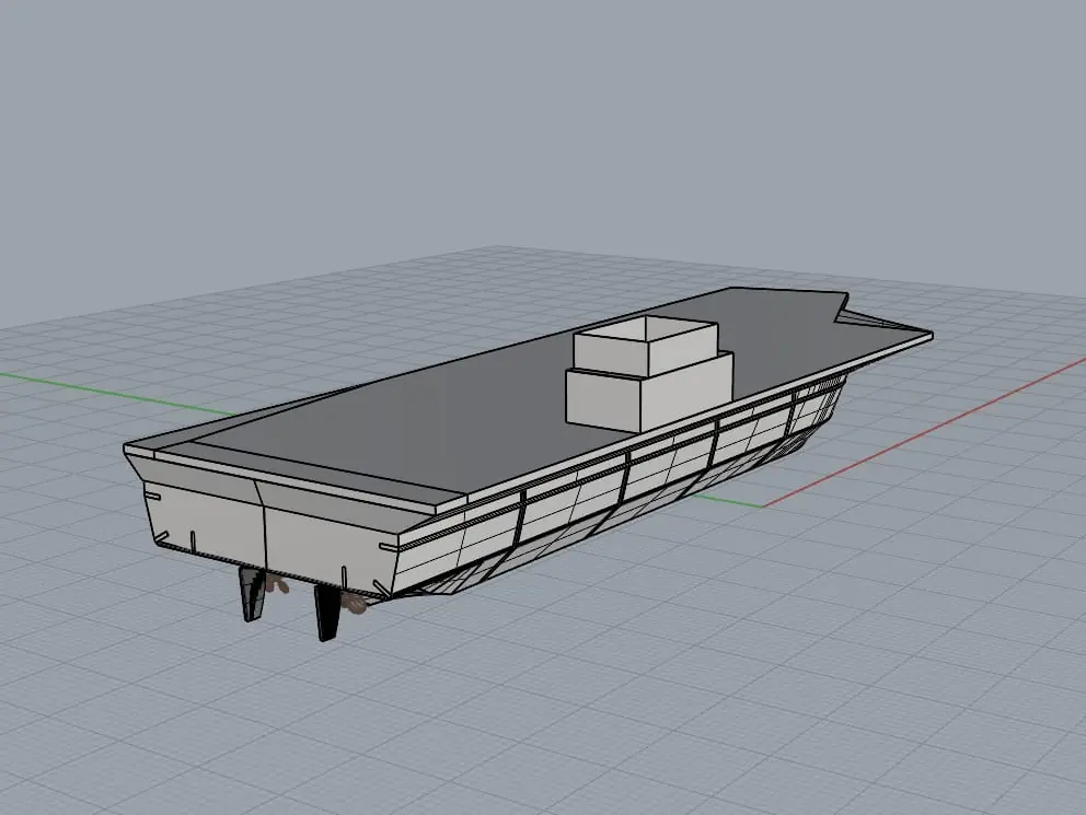Lodos tam gövde CAD render görünümü